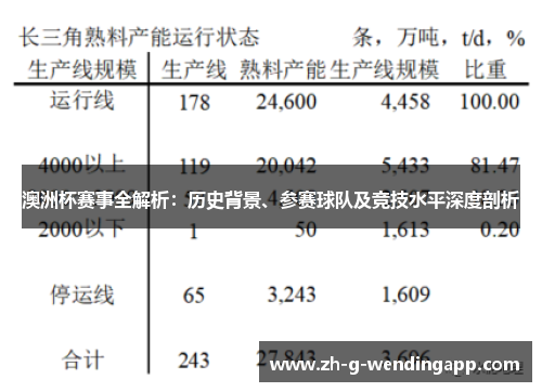 澳洲杯赛事全解析：历史背景、参赛球队及竞技水平深度剖析